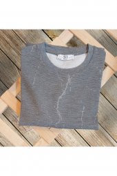SÜVARİ MERMER DESEN RAHAT KALIP SWEATSHİRT - 7