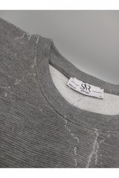 SÜVARİ MERMER DESEN RAHAT KALIP SWEATSHİRT - 9