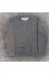 SÜVARİ MERMER DESEN RAHAT KALIP SWEATSHİRT - 10