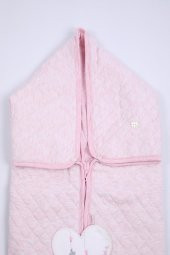 Babyhola %100 Pamuk Kız Erkek Bebek Kapitone Kundak Battaniye Yenidoğan Hediyelik Hastane Çıkışı 11342 - 2