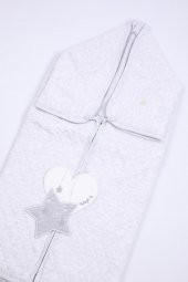 Babyhola %100 Pamuk Kız Erkek Bebek Kapitone Kundak Battaniye Yenidoğan Hediyelik Hastane Çıkışı 11342 - 12