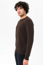 O Yaka Kahverengi Sweat - 3