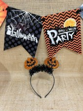 Halloween Taç Bal Kabağı Parlak - 1