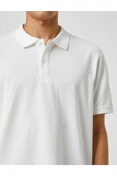 Basic Tişört Polo Yaka Düğme Detaylı - 10