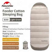 Naturehike Feeder B300 Cotton Uyku Tulumu -13°C  Moss Green Left - 2