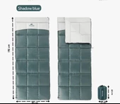 Naturehike LT150 Zarf Tarzı Pamuklu Uyku Tulumu -4°C  Blue Left - 2