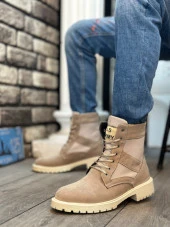 BA0087 U.S Army Bej Bağcıklı Erkek Spor Süet Postal Bot thumbnail 2