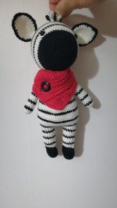 Şirin Zebra Amigurumi Organik Oyuncak - 1