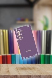 Lila Galaxy S22  Kaplama Arka Ve Yan Full Kaplayan Koruyucu Body Hydrogel Kaplama - 5