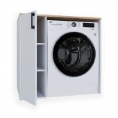 Teta Home Çamaşır Makinesi Dolabı Trend Atlantik Çam-Beyaz - 3