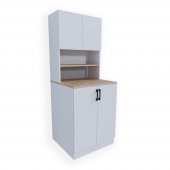 Teta Home Atlantik Çam- Beyaz  Çamaşır Makinesi Dolabı kapaklı + Kiler dolaplı - 4