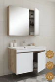 Teta Home Tokyo 65 CM Mdf Banyo Dolabı Seti  Atlantik Çam-Beyaz thumbnail 2