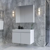 Teta Home Tokyo 65 CM Mdf Banyo Dolabı Seti  Beyaz - 1