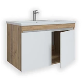 Teta Home Tokyo 80 cm Mdf Banyo Lavabolu Alt Dolap  Atlantik Çam-Beyaz - 2