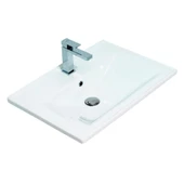 Teta Home Mersin 65 Cm Mdf Banyo Dolabı Seti  Atlantik Çam-Siyah thumbnail 4