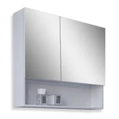 Teta Home Batum 80 Cm Mdf Banyo Aynalı Üst Dolap  Beyaz thumbnail 1