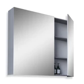 Teta Home Madrid 80CM Mdf Banyo Aynalı Üst Dolap  Sis gri - 2