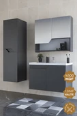 Teta Home Napoli 80 cm Mdf Banyo Dolabı Seti + Boy Dolabı  Antrasit thumbnail 1