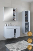 Teta Home Tokyo 65 Cm Mdf Banyo Dolabı Seti + Boy Dolabı  Beyaz thumbnail 2