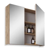 Teta Home Kahire 80CM Mdf Banyo Aynalı Üst Dolap  Atlantik Çam - 2