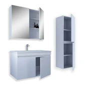 Teta Home Tokyo 65 Cm Mdf Banyo Dolabı Seti + Boy Dolabı  Beyaz - 2