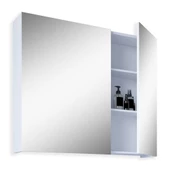 Teta Home Tokyo 80CM Mdf Banyo Üst Aynalı Dolap  Beyaz - 2