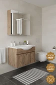 Teta Home Kahire 80 Cm Mdf Banyo Dolabı Seti  Atlantik Çam thumbnail 1