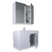 Teta Home Yalova 80 Cm Mdf Banyo Dolabı Seti  Beyaz - 2