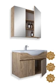 Teta Home Kahire 80 Cm Mdf Banyo Dolabı Seti  Atlantik Çam thumbnail 2