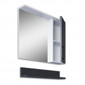 Teta Home Eko 65 Cm Mdf Banyo Aynalı Üst Dolap  Beyaz-Antrasit - 1