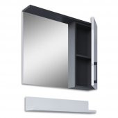 Teta Home Eko 65 Cm Mdf Banyo Aynalı Üst Dolap  Antrasit-Beyaz - 2