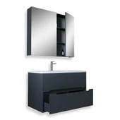 Teta Home Madrid 65 cm Mdf Banyo Dolabı Seti  Antrasit - 2