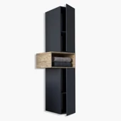 Teta Home Madrid Mdf Banyo Boy Dolabı  Antrasit-Atlantik Çam - 2