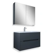 Teta Home Madrid 65 cm Mdf Banyo Dolabı Seti  Antrasit - 1