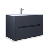 Teta Home Madrid 65 cm Mdf Banyo Lavabolu Alt Dolap  Antrasit - 1