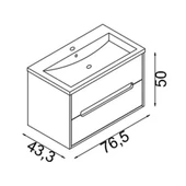 Teta Home Madrid 80 cm Mdf Banyo Lavabolu Alt Dolap  Antrasit thumbnail 5
