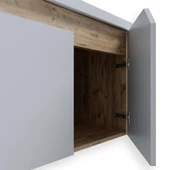 Teta Home Napoli 65 Cm Mdf Banyo Lavabolu Alt Dolap  Atlantik Çam-Beyaz thumbnail 3