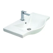 Teta Home Meksika 65 cm Mdf Banyo Lavabolu Alt Dolap  Beyaz-Antrasit - 3
