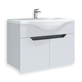Teta Home Meksika 65 cm Mdf Banyo Lavabolu Alt Dolap  Beyaz-Antrasit - 1