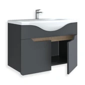 Teta Home Meksika 80 cm Mdf Banyo Lavabolu Alt Dolap  Antrasit-Kafkas Meşe thumbnail 2