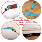 Ev Ofis İşyeri Superbright Cam Duvar Parke Zemin Silme Temizleme Püskürtmeli Su Hazneli Mop - 3