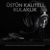 Logitech G Pro X 7.1 981-000818 Kablolu Mikrofonlu Kulak Üstü Oyuncu Kulaklığı - 2