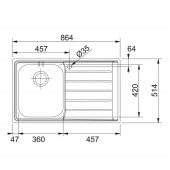 Franke Neptune NEX 211-86 Sol Damlalıklı Inox Eviye - 2