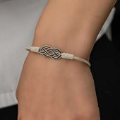 Gümüş Kazaziye Örgü Bileklik  SL5229 thumbnail 6
