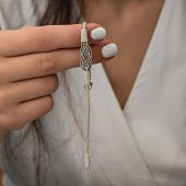 Gümüş Kazaziye Örgü Bileklik  SL5229 thumbnail 7