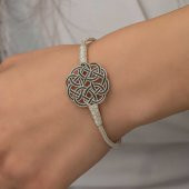 Gümüş Kazaziye Örgü Bileklik  SL5228 thumbnail 5