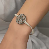 Gümüş Kazaziye Örgü Bileklik  SL5228 thumbnail 9