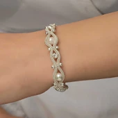 Gümüş İnci Kazaziye Örgü Bileklik SL5215 thumbnail 12