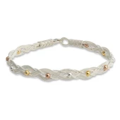 Gümüş Kazaziye Örgü Bileklik  SL5226 thumbnail 6