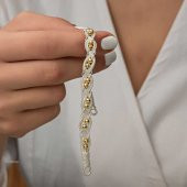 Gümüş Kazaziye Örgü Bileklik  SL5195 thumbnail 6